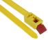 HellermannTyton Cable Tie, Releasable, 752mm x 13 mm, Yellow Polyamide 6.6 (PA66), Pk-5