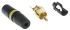 Neutrik RCA插头, 黑色，黄色, 1A, 50 V, 镀金触点, NYS373-4