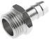 Legris LF3000 Series Straight Threaded Adaptor, G 1/2 Male to Push In 10 mm, Threaded-to-Tube Connection Style