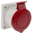 Scame IP44 Red Panel Mount 3P + N + E Industrial Power Socket, Rated At 16A, 415 V