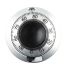 Vishay 46mm Chrome Potentiometer Knob for 6.35mm Shaft Splined, 21PA11B10