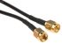 RS PRO RG174同轴电缆, 1m长, 50 Ω, SMA公插转SMA公插, 黑色
