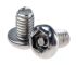 RS PRO Plain Button Stainless Steel Tamper Proof Security Screw, M4 x 6mm