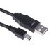 Molex USB线, USB A公插转Mini USB B公插, 1m长, USB 2.0, 黑色