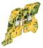 Entrelec 标准DIN导轨式接线端子, 480A, 螺钉端接, 绿色/黄色, 4mm²CSA, ZS4系列