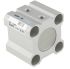SMC Pneumatic Compact Cylinder - 20mm Bore, 10mm Stroke, CQ2 Series, Double Acting