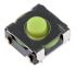 IP67 Green Tactile Switch, SPST 50 mA @ 24 V dc 0.9mm Through Hole