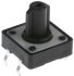 Black Button Tactile Switch, SPST 50 mA @ 24 V dc 8.02mm