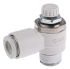 SMC AS Series Threaded Speed Controller, R 1/4 Male Inlet Port x R 1/4 Male Outlet Port x 8mm Tube Outlet Port
