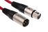 RS PRO Female 3 Pin XLR to Male 3 Pin XLR Cable, Red, 3m