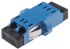Adaptador de fibra óptica TE Connectivity de LC a LC de color Azul, Multimodo, Dúplex