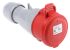 Legrand, P17 Tempra Pro IP44 Red Cable Mount 3P + N + E Industrial Power Socket, Rated At 16A, 415 V