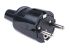 Clavija ABL Sursum de 2P+E de color Negro, para Francia, Alemania, 250 V, 16A, Montaje de Cable