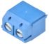 Borne para PCB Hembra Wurth Elektronik de 2 vías , paso 5mm, 15A, de color Azul, montaje Montaje en orificio pasante,