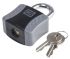 RS PRO 钥匙挂锁, Φ7mmx30mm锁钩, 钢制, 室内/室外, 耐风雨, 灰色