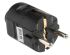 RS PRO 16A电源插头, 250 V, 电缆安装, F 型 - 德式 Schuko 插座, 黑色