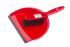 RS PRO Red Dustpan & Brush for Cleaning with brush included