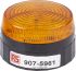 RS PRO 琥珀色闪光LED警示灯, 黑色外壳, Φ77mm底座, 螺钉安装, IP67
