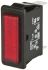 Arcolectric (Bulgin) Ltd Rød Neon Panelmonteret kontrollampe 28.2 x 11.5mm hulstr., Fremspringende, 230V, Sort