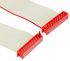 TE Connectivity Micro-MaTch Series Flat Ribbon Cable, 18-Way, 1.27mm Pitch, 150.5mm Length, Micro-MaTch IDC to