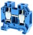 Omron XW5T Series Blue DIN Rail Terminal Block, 4 → 25mm², Single-Level, Screw Termination