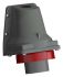 ABB, Easy & Safe IP67 Red Wall Mount 3P + E Right Angle Industrial Power Plug, Rated At 32A, 415 V