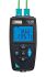 Chauvin Arnoux CA 1822 Wired Digital Thermometer for Multipurpose Use, E, J, K, N, R, S, T Probe, 2 Input(s) - With RS