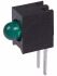 Indicador LED para PCB a 90º VCC Verde, λ 562 nm, 1 LED, 5 V, dim. 6.4 x 4.1 x 5.3mm, mont. pasante