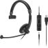 Sennheiser 黑色贴耳式耳麦, 压耳式耳机, 型号sc 45 usb ms, USB A，单孔插头连接