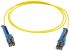 Huber+Suhner LC to LC Duplex Single Mode G657A2 Fibre Optic Cable, 2.1mm, Yellow, 5m