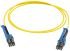 Huber+Suhner LC to LC Duplex Single Mode G657A2 Fibre Optic Cable, 2.1mm, Yellow, 25m