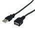 StarTech.com USB延长线 USB线, USB A公插转USB A母座, 3m长, USB 2.0, 黑色