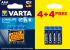 Varta 7号电池 碱性, 1.5V, 扁平, 8个装, AAA 4+4