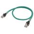 Omron Cat6a Male RJ45 to Male RJ45 Ethernet Cable, Green LSZH Sheath, 200mm, Low Smoke Zero Halogen (LSZH)