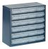 Raaco 24 Drawer Storage Unit, Steel, 283mm x 306mm x 150mm, Blue