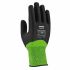 Uvex C500 Green HPPE Cut Resistant Work Gloves, Size 9, Large, Aqua Polymer Coating