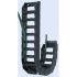 Igus E26, e-chain Black Cable Chain - Flexible Slot, W117 mm x D50mm, L1m, 100 mm Min. Bend Radius, Igumid NG
