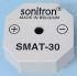 Sonitron 压电蜂鸣器, 通孔安装, 79dB声级, 30V 交流, 13.96 x 13.96 x 6mm