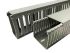 RS PRO Grey Slotted Panel Trunking - Open Slot, W25 mm x D25mm, L2m, PVC
