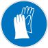 Brady Gebotszeichen mit Piktogramm: Handschutz, PET selbstklebend