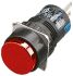 Idec Push Button Switch, Momentary, Panel Mount, 16.2mm Cutout, SPDT, 250V ac/dc, IP65