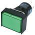 Idec Illuminated Push Button Switch, Momentary, Panel Mount, 16mm Cutout, SPDT, Green LED, 250V, IP65