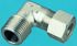 Legris Stainless Steel Pipe Fitting, 90° Elbow, Male BSPT 1/2in