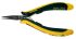 Bernstein Long Nose Pliers, 140 mm Overall, Straight Tip, ESD