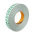 3M 9087 White Double Sided Plastic Tape, 0.26mm Thick, 5.2 N/cm, PVC Backing, 25mm x 50m