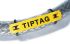 HellermannTyton TIPTAG Yellow Cable Labels, 100mm Width, 15mm Height, 120 Qty