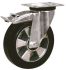 LAG 100mm中型脚轮 橡胶万向刹车轮, 120kg负载, 座板安装, 16327 FR