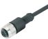 binder 5芯传感器执行器电缆, M12转无终端接头, 2m长, PUR黑色护套 79-3440-32-05
