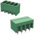 Amphenol FCI 10p3.5mm间距插拔式接线端子, 通孔安装, 焊接端接, 绿色, 8A, 300 V 交流, 20020110-C101A01LF