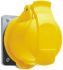 ABB, Easy & Safe IP44 Yellow Panel Mount 2P + E Industrial Power Socket, Rated At 16A, 110 V
